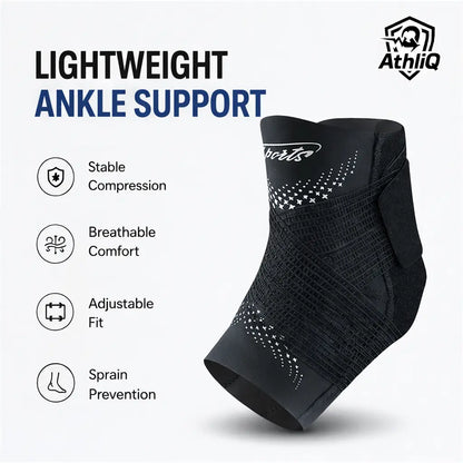 Breathable Adjustable Ankle Support Brace for Sports and Fitness Activities