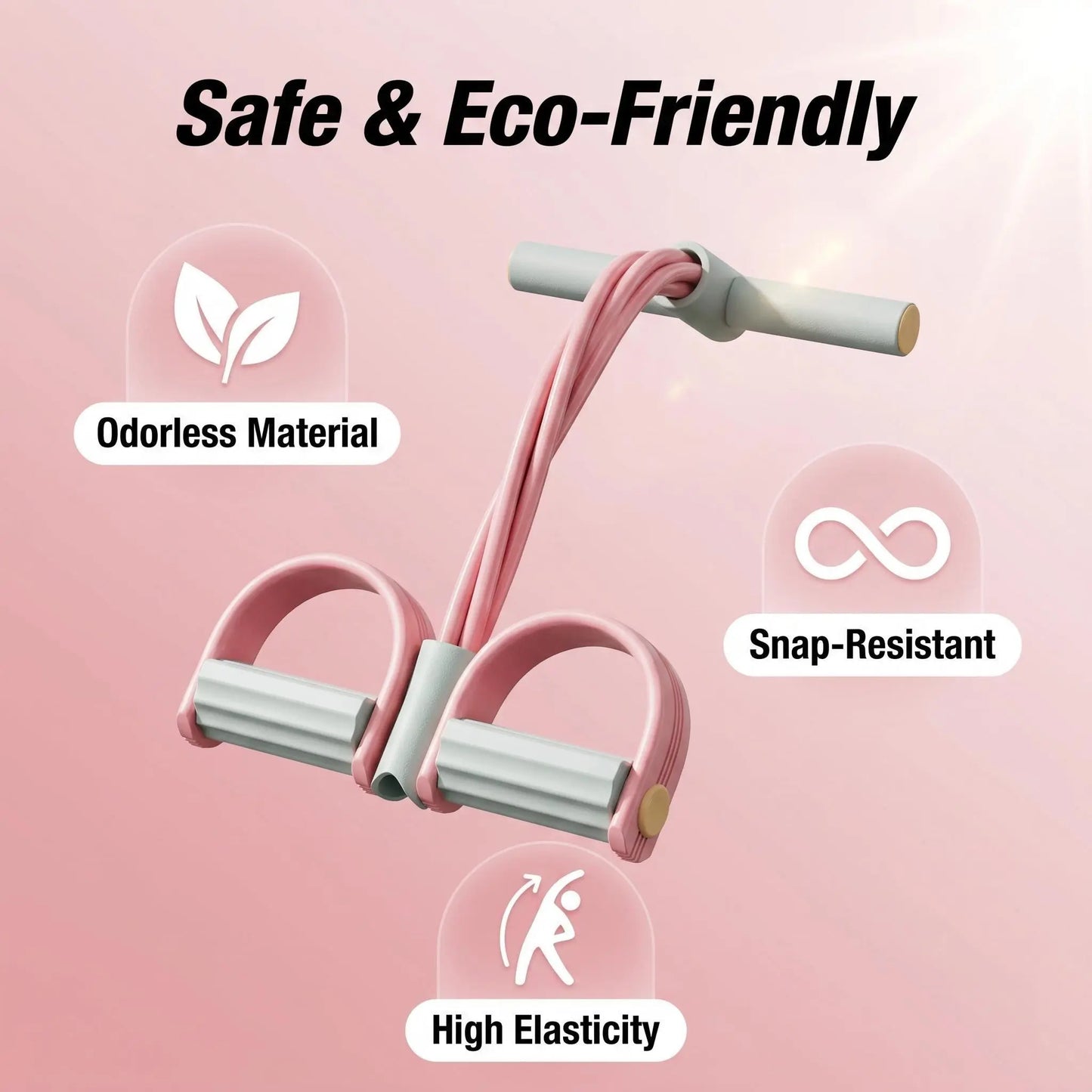 Multi-Functional Pedal Resistance Band Trainer – Portable Foot Pedal Fitness Equipment Home Gym Full Body Workout Machine, Exercise Sit-Ups, Yoga, Abdominal Training