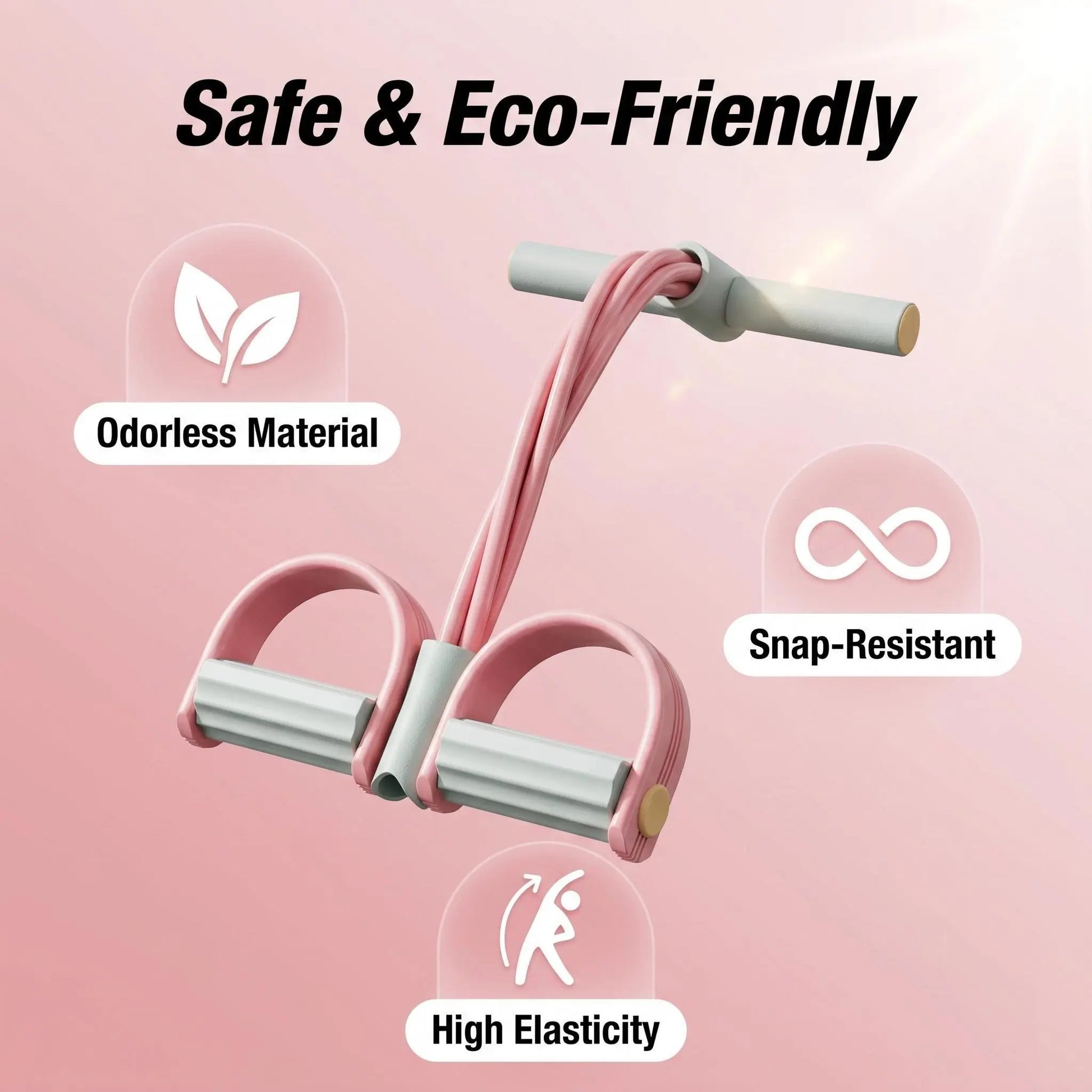 Multi-Functional Pedal Resistance Band Trainer – Portable Foot Pedal Fitness Equipment Home Gym Full Body Workout Machine, Exercise Sit-Ups, Yoga, Abdominal Training