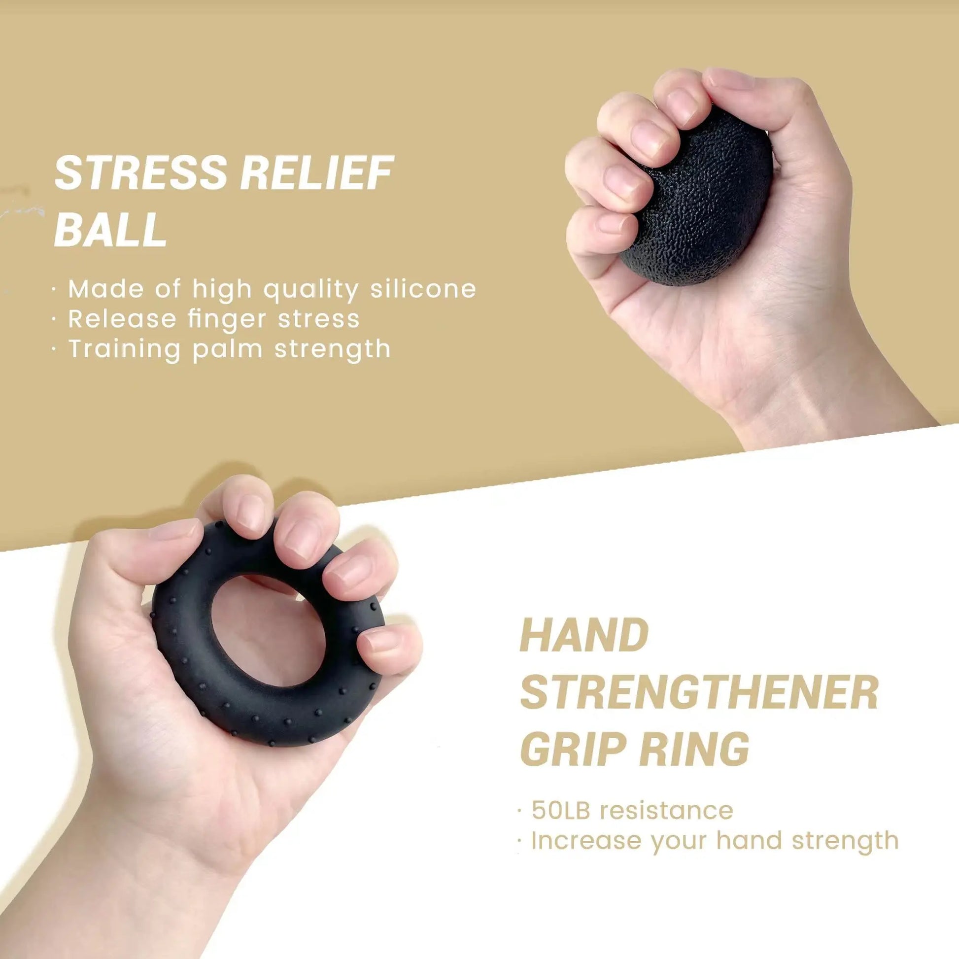 Grip Strength Training Set (5 Pack) - Forearm and Hand Strengthening Devices for Enhanced Finger and Wrist Strength, Ideal for Baseball, Climbing, and Calisthenics