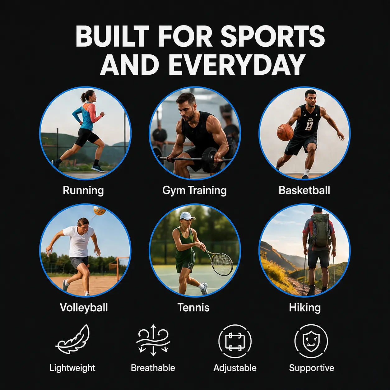 Breathable Adjustable Ankle Support Brace for Sports and Fitness Activities