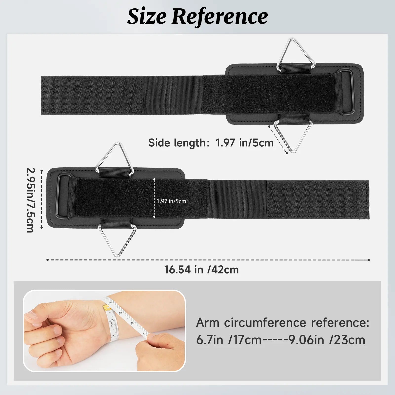 MOST GRIP Wrist Cuffs with D-Ring, Wrist Wraps for Weightlifting with Neoprene Padding, Wrist Straps for Cable Machines