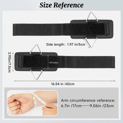 MOST GRIP Wrist Cuffs with D-Ring, Wrist Wraps for Weightlifting with Neoprene Padding, Wrist Straps for Cable Machines