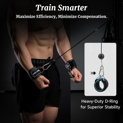 MOST GRIP Wrist Cuffs with D-Ring, Wrist Wraps for Weightlifting with Neoprene Padding, Wrist Straps for Cable Machines