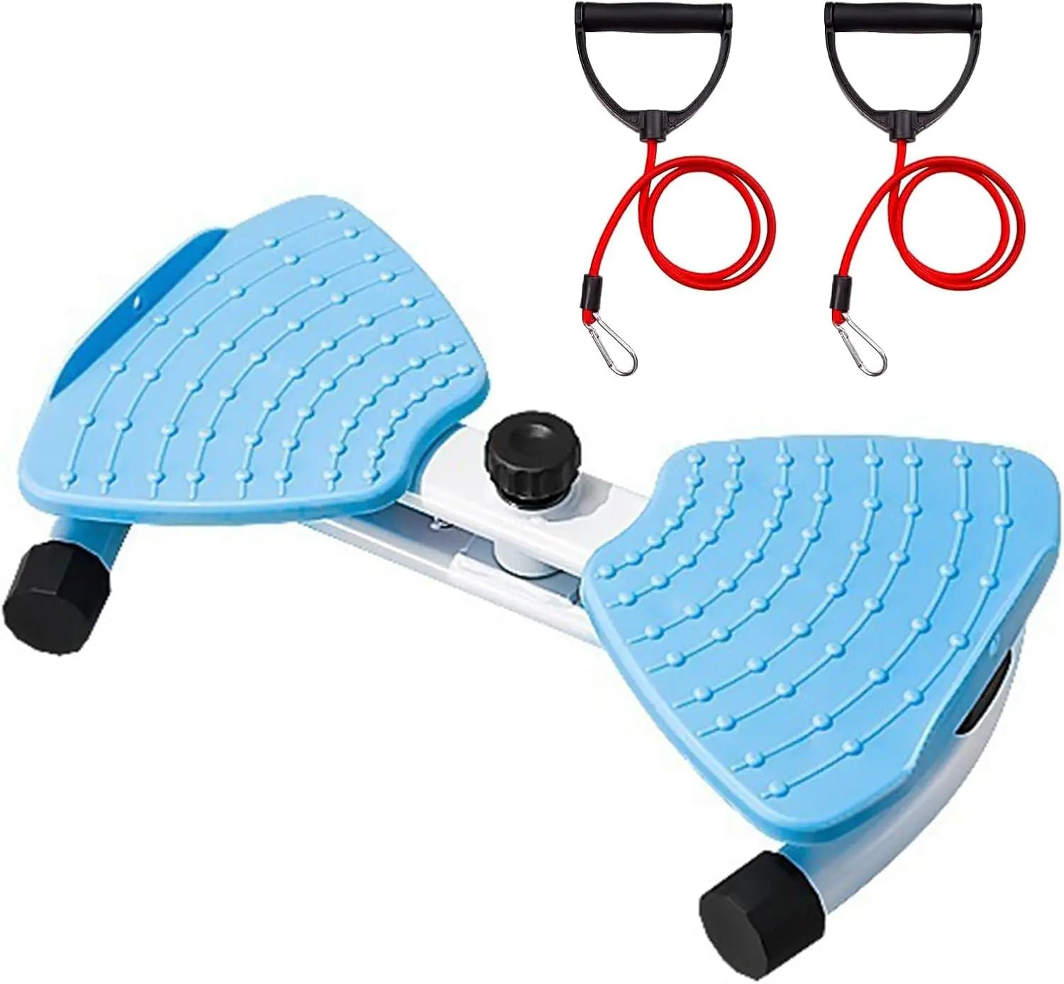 2-in-1 Waist Twister and Leg Step Trainer with Resistance Bands - Compact and Portable for Full-Body Low-Impact Workouts, Toning Legs, Glutes, and Core