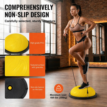 Origem Bosu Ball Balance Trainer Enhancing Balance, Focus, and Physical Coordination | Ideal for Family Fitness, Children'S Sensory Integration Training, and Youth Sports Conditioning.